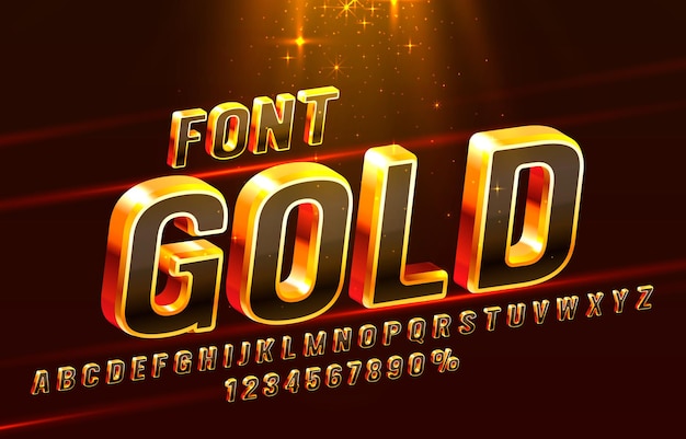 Gouden lettertypeset