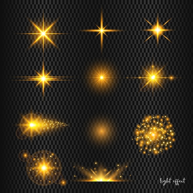 Gouden lichteffecten