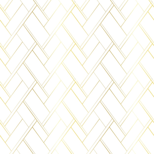 Gouden lijnen op een witte achtergrond Vector abstract luxe naadloos patroon Achtergrondpremie