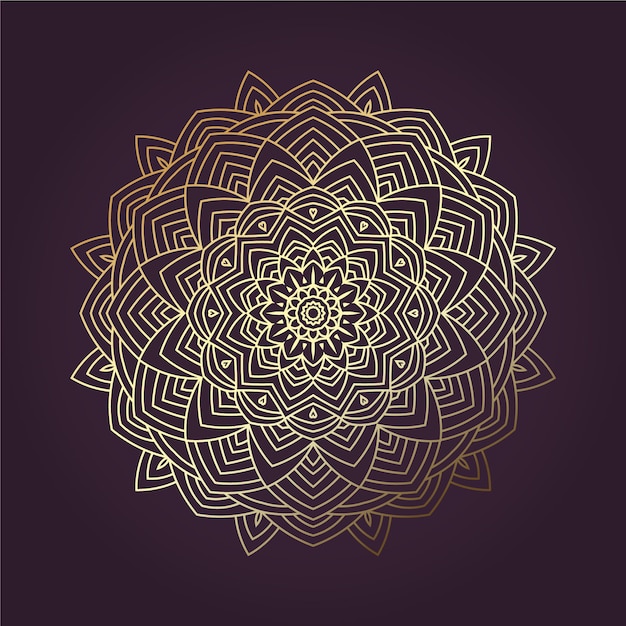 Gouden Lineart Mandala