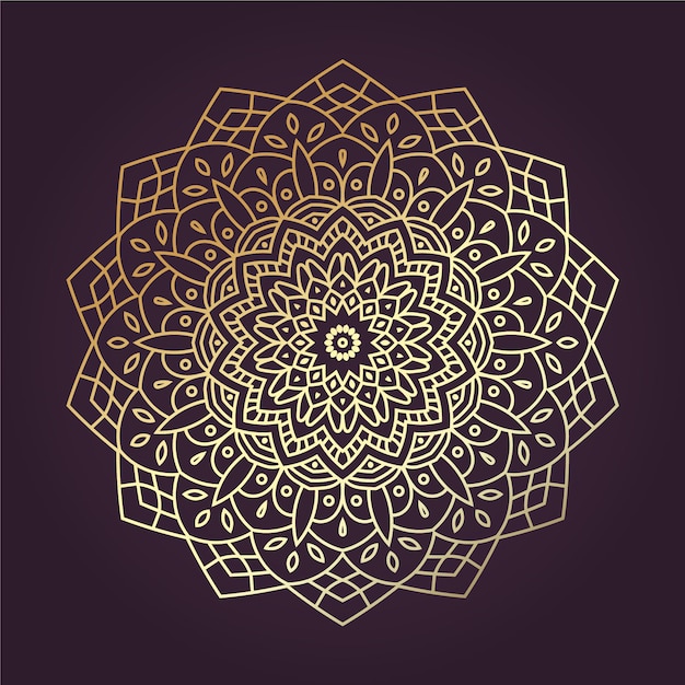 Gouden lineart mandala