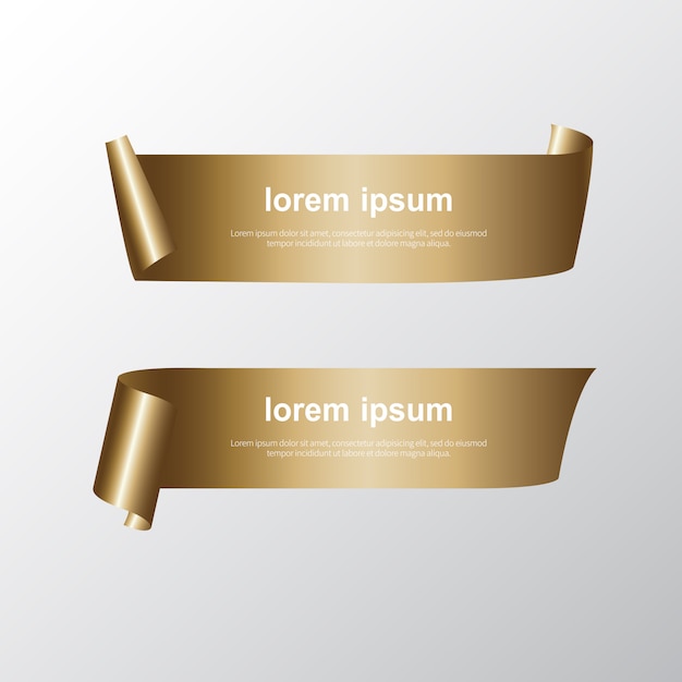 Vector gouden lint set