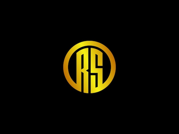 Gouden logo met de initialen rs in een cirkel