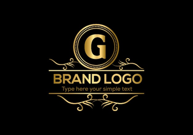 Gouden logo met de letter g