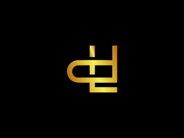 Gouden logo met het titellogo voor een bedrijf genaamd d '