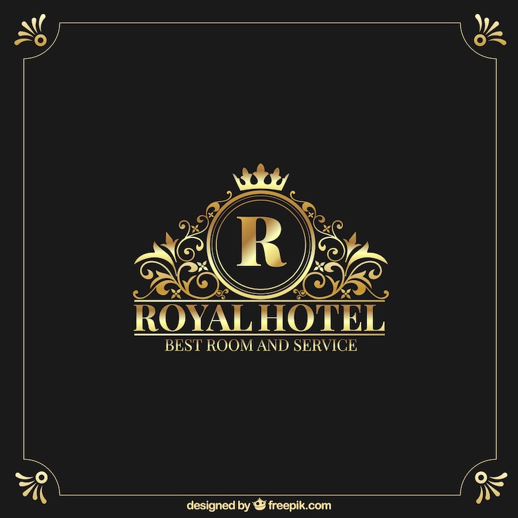 Vector gouden logo met vintage en luxe stijl