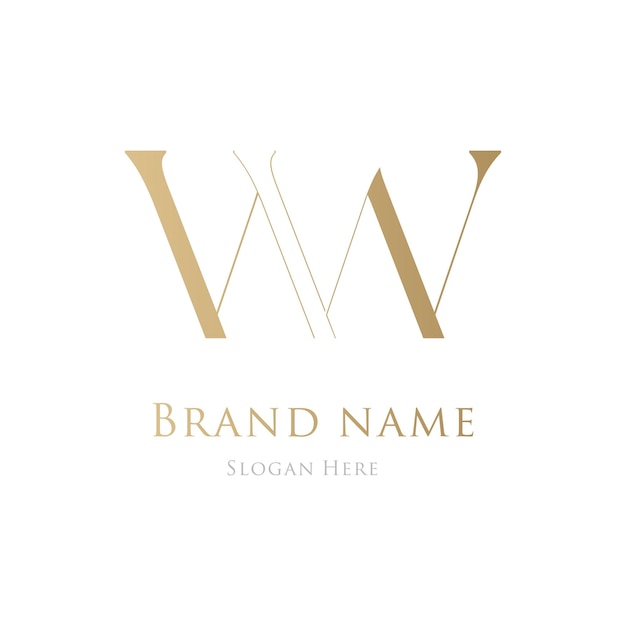 Gouden logo van een luxe merk