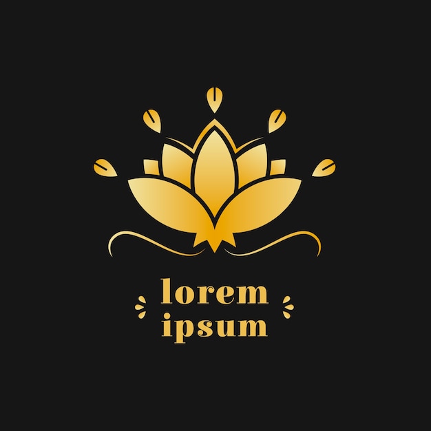 Gouden lotus huisstijl logo sjabloon