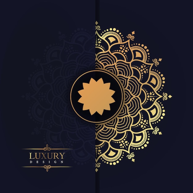 Vector gouden luxe geometrische mandala ontwerp vector creatieve ornamentele decoratieve patroon