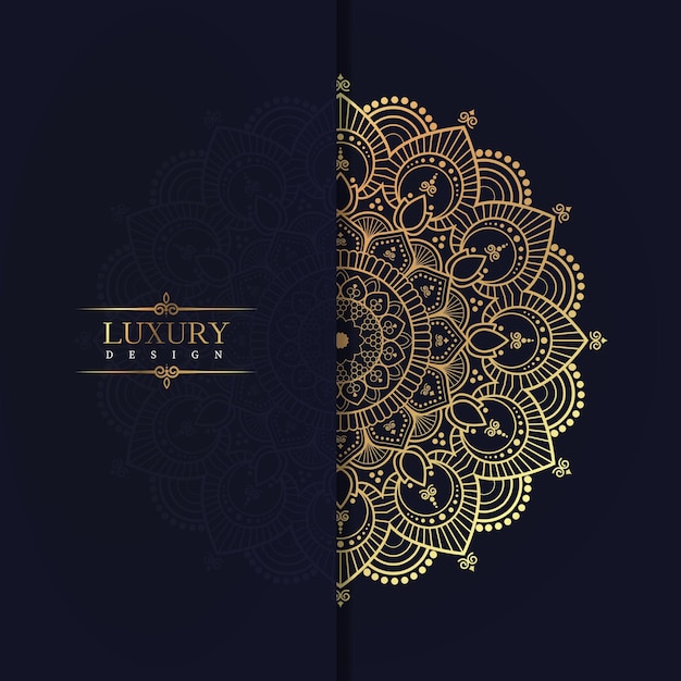 Vector gouden luxe geometrische mandala ontwerp vector creatieve ornamentele decoratieve patroon