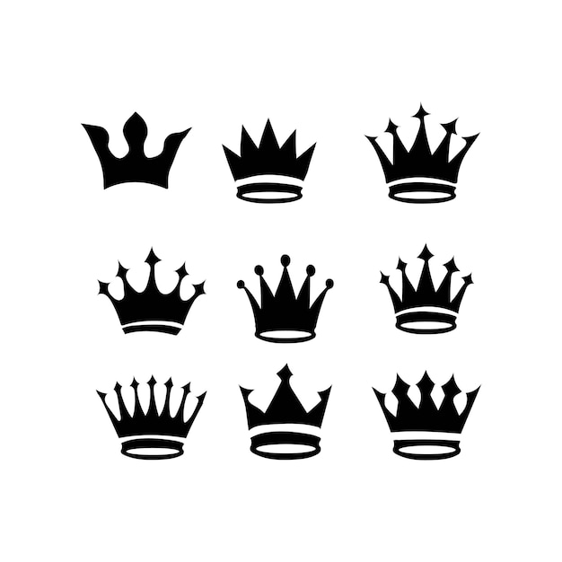 Gouden luxe kroon iconen