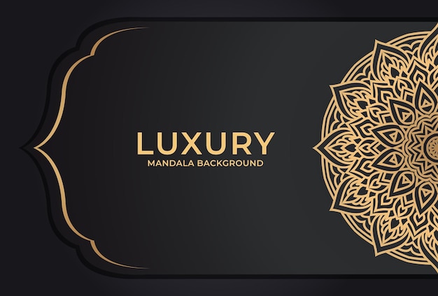 Gouden luxe mandala decoratieve achtergrond