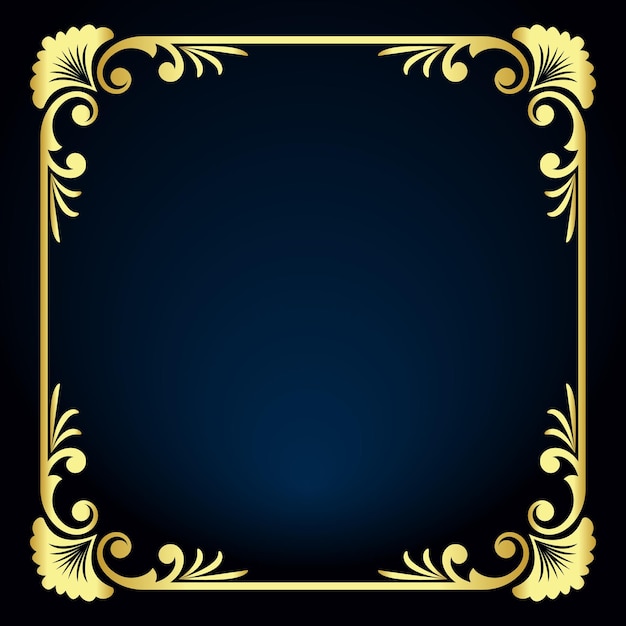 Gouden luxe monogram frame, embleem ampersand deco ornament