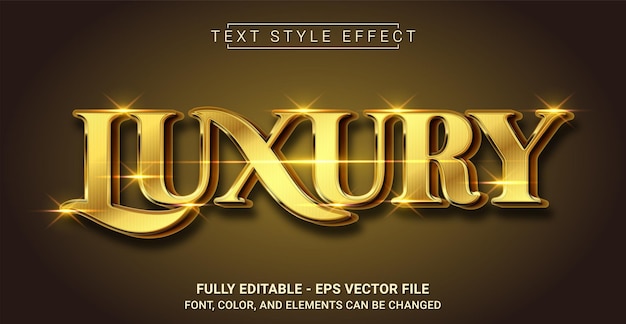 Gouden luxe tekststijleffect grafisch ontwerpelement