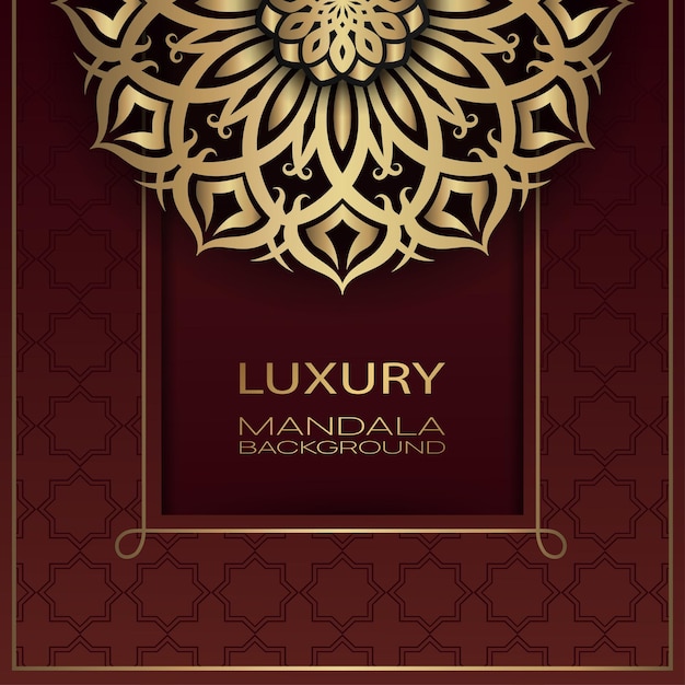 Gouden mandala vintage ornament achtergrond luxe