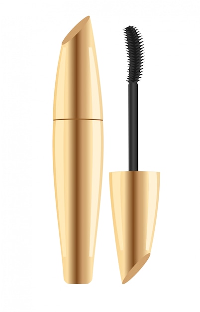 Gouden mascara verpakking.