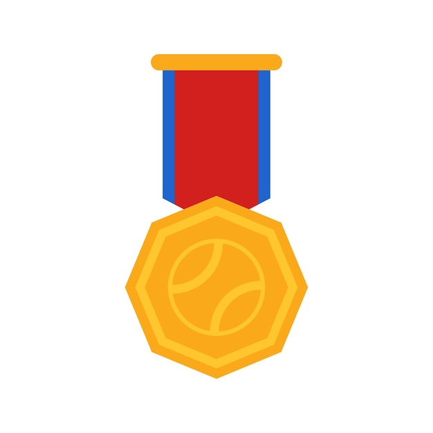 Gouden medaille met lint Vectorillustratie