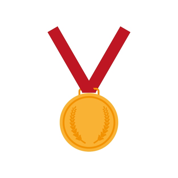 Gouden medaille rood lint Award prijs win award Vector illustratie