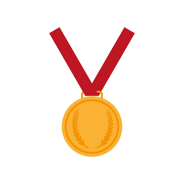 Gouden medaille rood lint Award prijs win award Vector illustratie