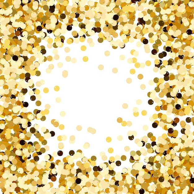 Gouden pailletten geïsoleerd op witte achtergrond Gouden confetti