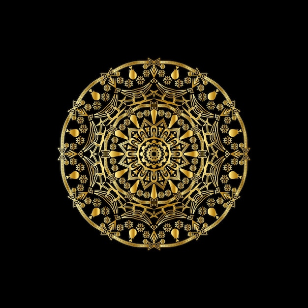 Vector gouden patroon mandala ontwerp luxe sier mandala achtergrondontwerp in gouden kleur