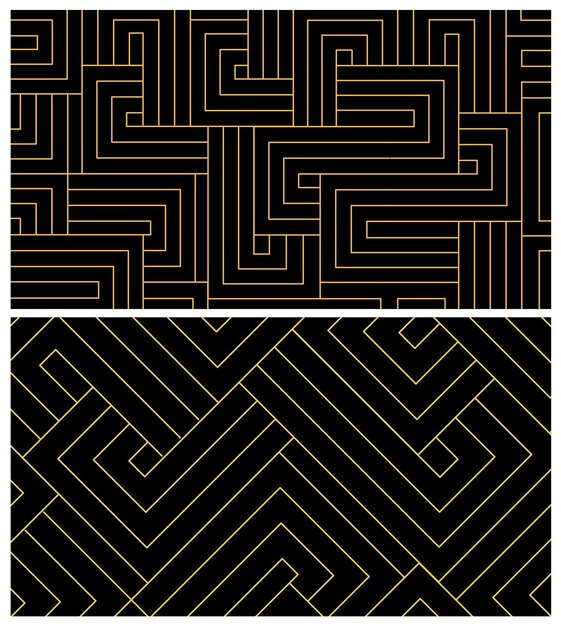 Vector gouden patroon van geometrische zigzaglijnen abstract elegant illustratiedesign