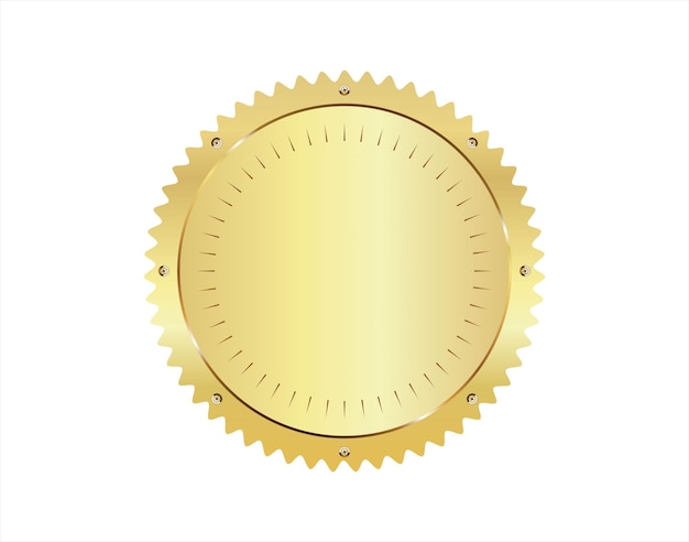 Gouden postzegel geïsoleerd op witte achtergrond luxe zegels vectorontwerp