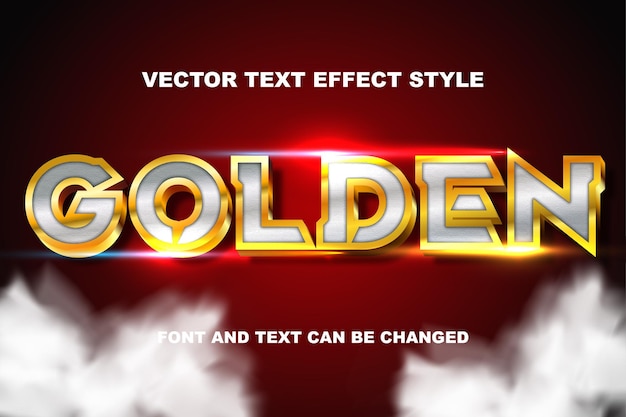 Gouden premium luxe typografie 3d bewerkbare teksteffect stijlsjabloon zwart donker goud belettering