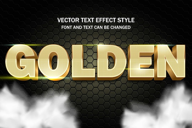 Gouden premium luxe typografie belettering bewerkbare teksteffect lettertype gouden stijl sjabloon achtergrond