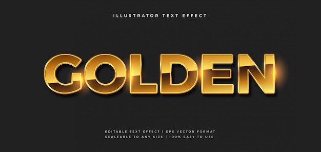 Gouden premium tekststijl lettertype-effect