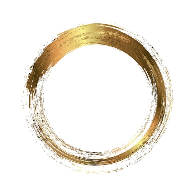 Gouden rond frame met grunge-effect