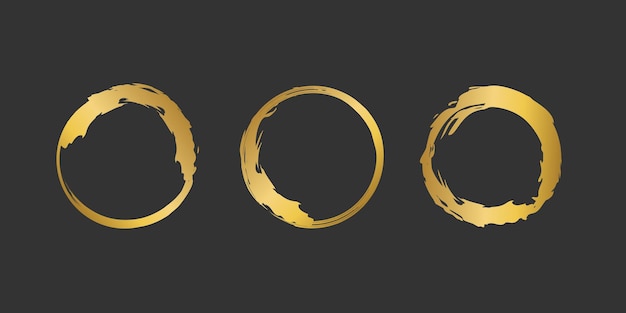Gouden ronde frame aantrekkelijke unieke lijn gouden ring ontwerp