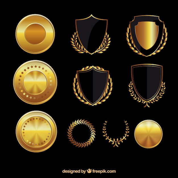 Gouden schilden en medailles