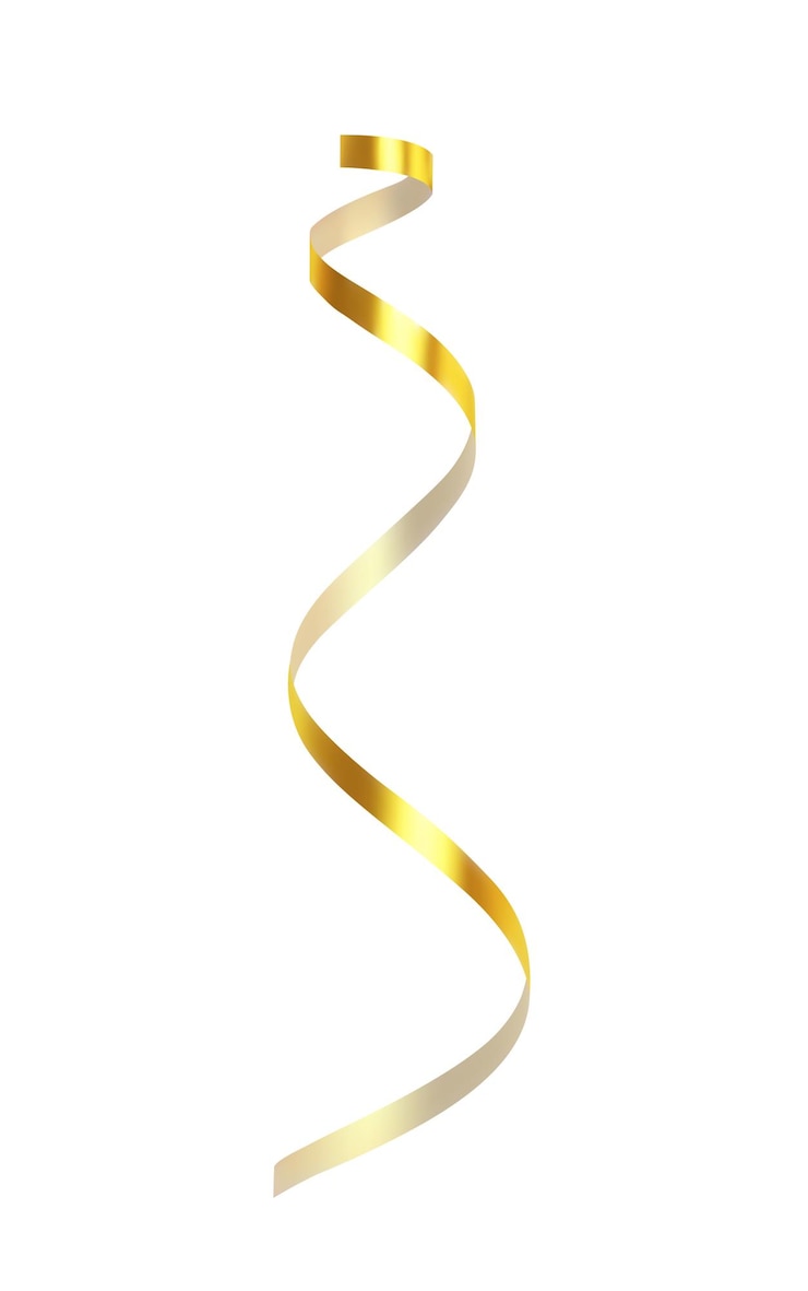 Vector gouden serpentine lint geïsoleerde witte achtergrond vector illustratie