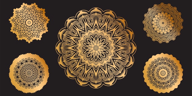 Gouden set Luxe arabesque mandala