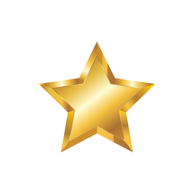 gouden ster geïsoleerd op witte achtergrond perfect voor prijzen ratings en prestatie iconen