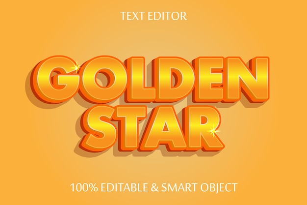 Gouden stereffect 3-dimensionaal reliëf luxe stijl