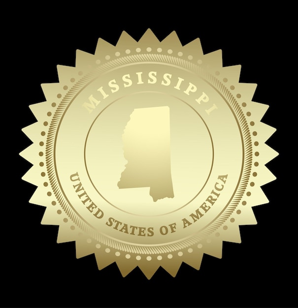 Gouden sterlabel Mississippi