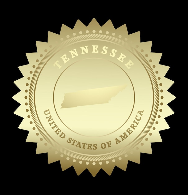 Gouden sterlabel Tennessee