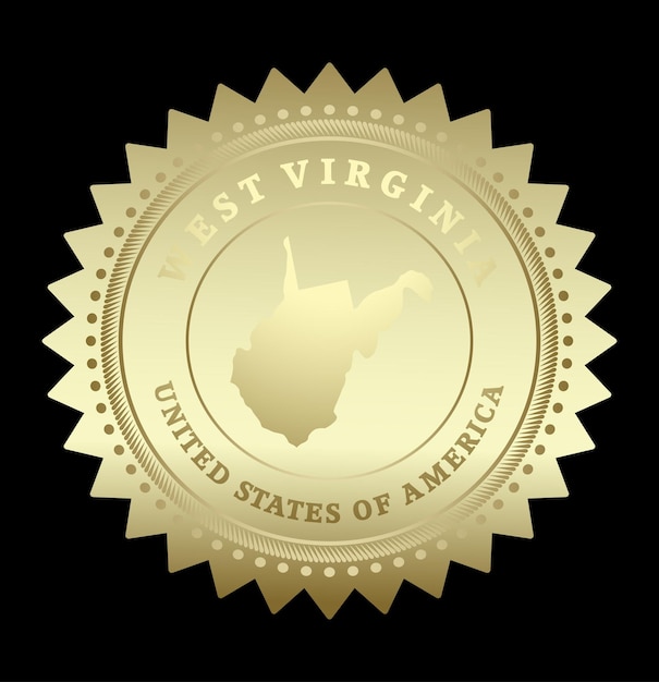 Gouden sterrenlabel West Virginia