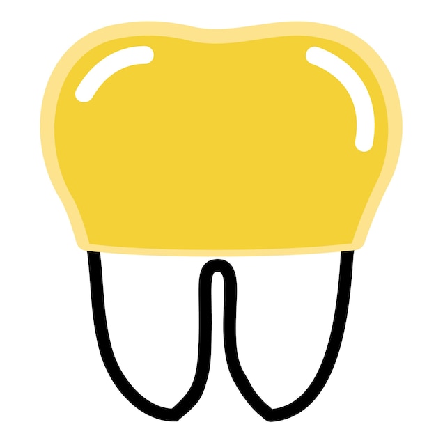 Vector gouden tandheelkundige kronen tanden orale icoon