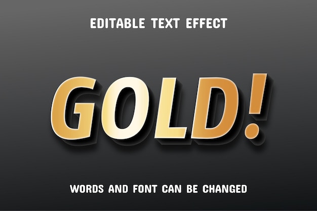 Gouden tekst bewerkbaar teksteffect