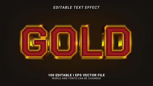 Vector gouden tekst-effect