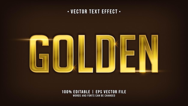 Gouden teksteffect bewerkbaar