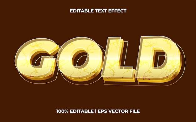 gouden teksteffect bewerkbare moderne belettering typografie lettertypestijl, gouden 3d-tekst voor tittel.