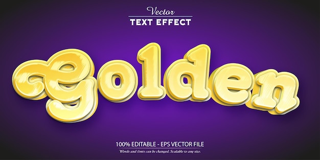 Gouden teksteffect bewerkbare tekststijl in goudkleur