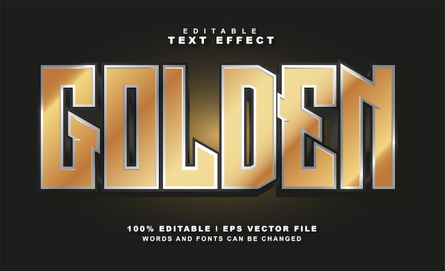 Gouden teksteffect gratis vector