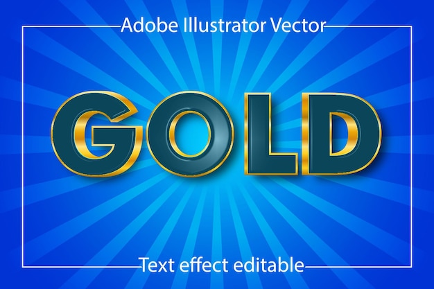 Gouden teksteffect illustrator bewerkbare sjabloon