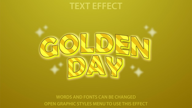 gouden teksteffect vectorillustratie bewerkbaar