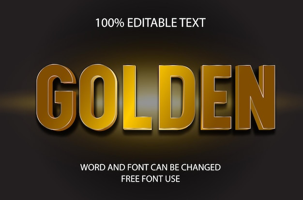 Gouden teksteffectstijl op achtergrond met kleurovergang